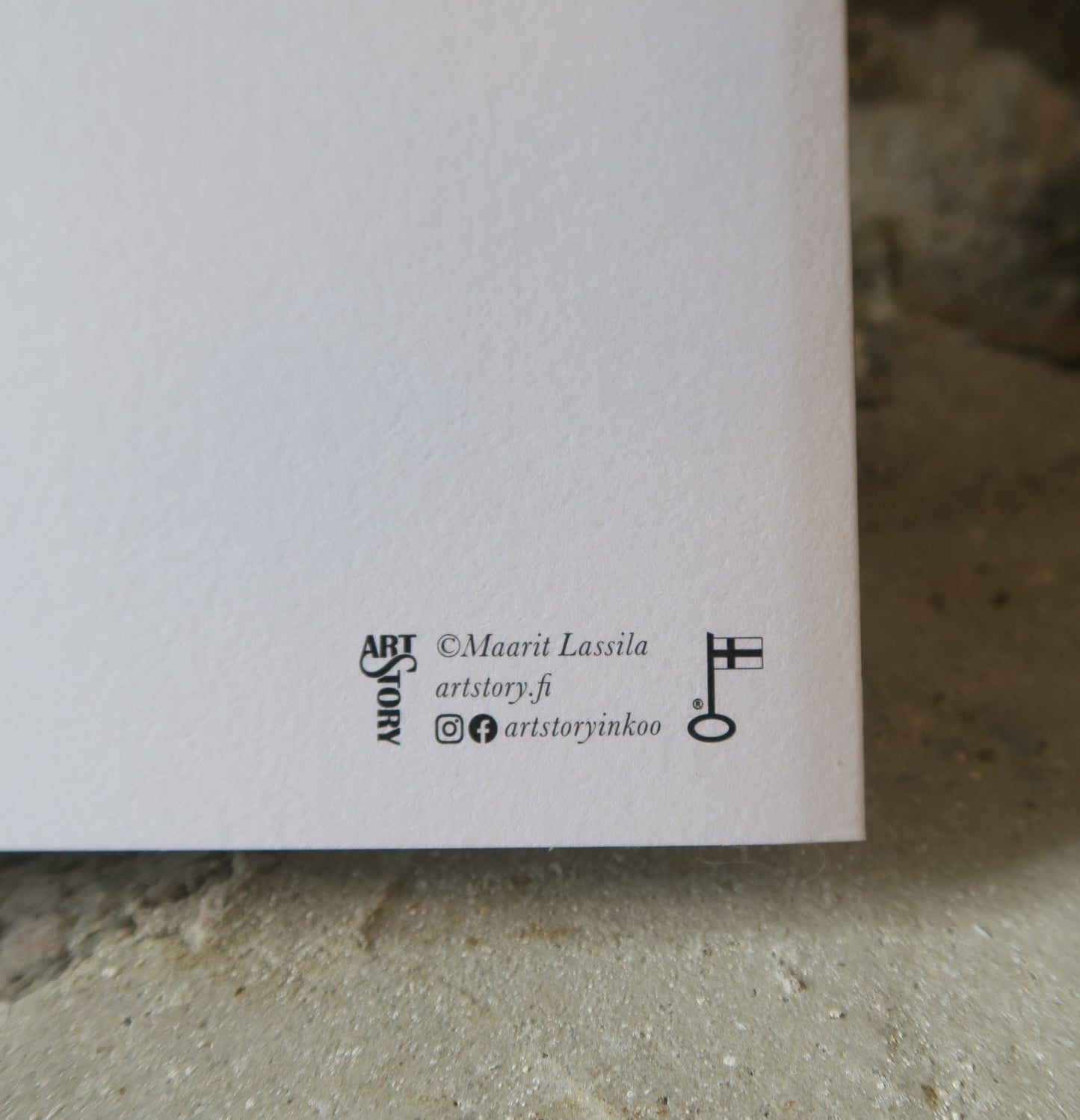 Suuri kortti / adressi - Lokit rannalla A4