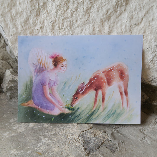 Kortti - Keiju ja kauris A4