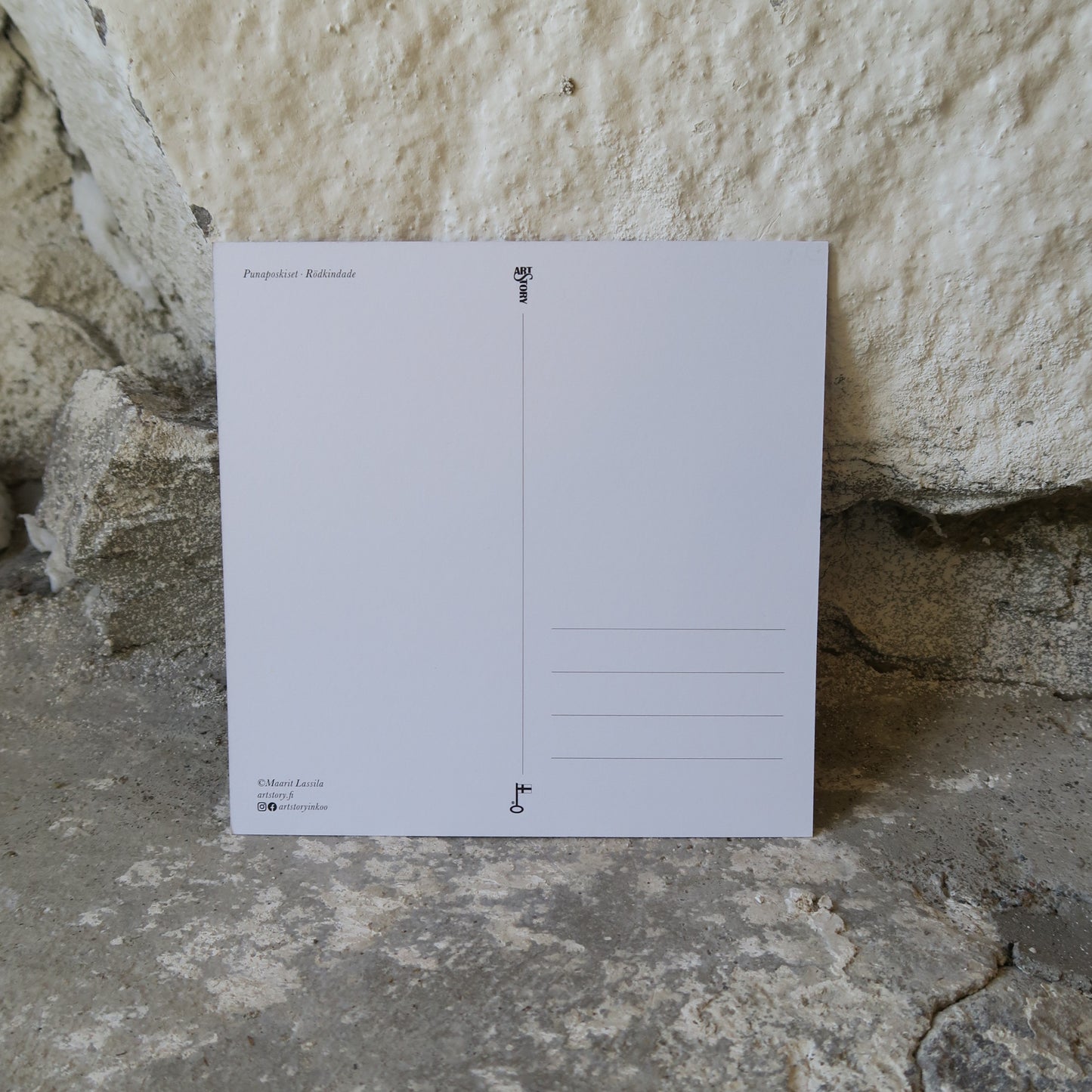 Kortti - Punaposket 14,9 x 14,9 cm