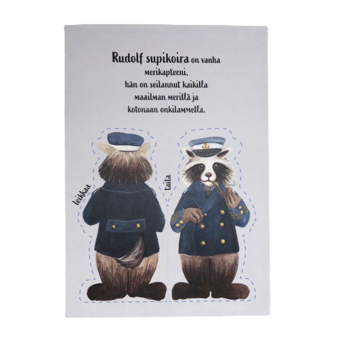 Paperinukkekortti A5 - 6 eri hahmoa