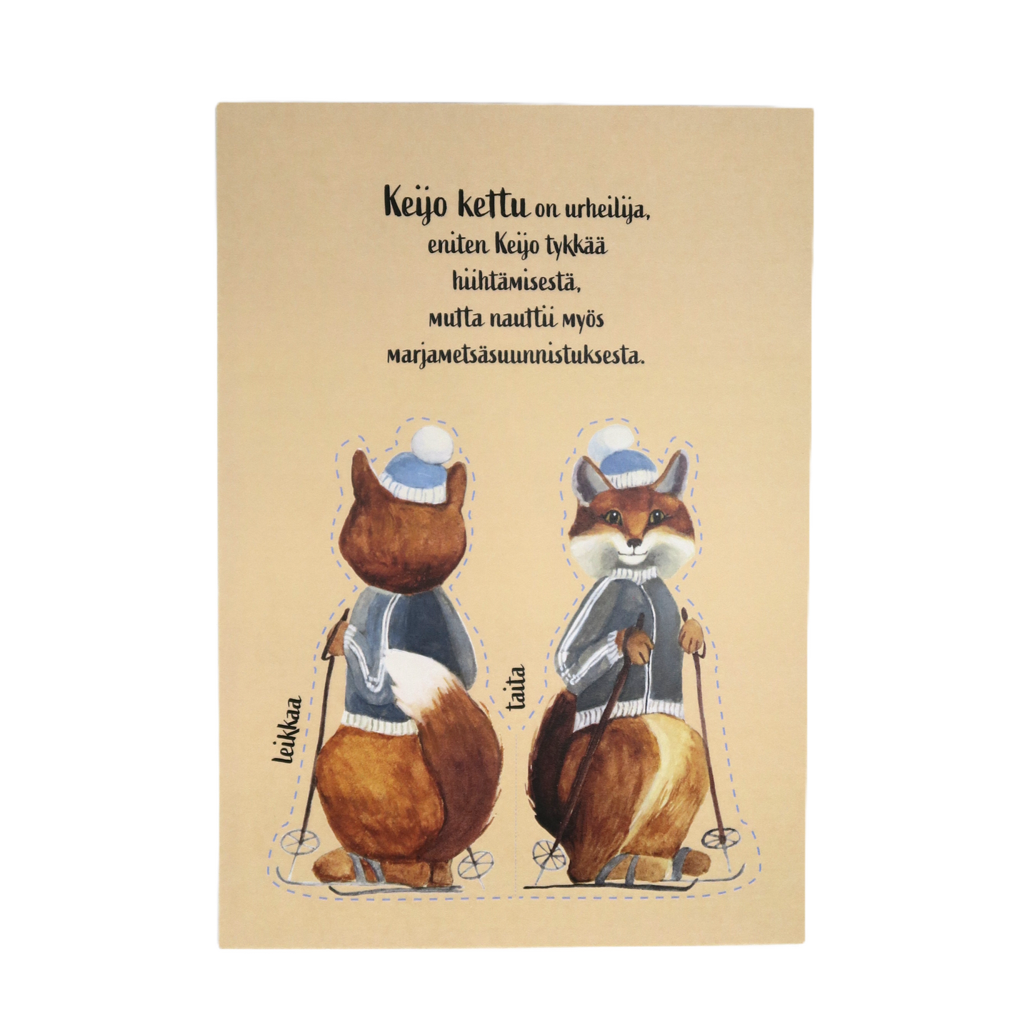 Paperinukkekortti A5 - 6 eri hahmoa