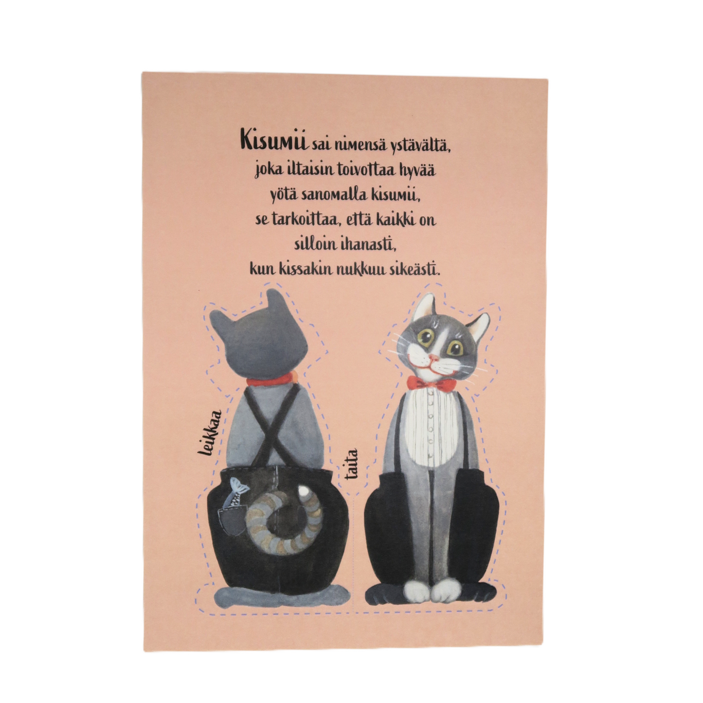 Paperinukkekortti A5 - 6 eri hahmoa