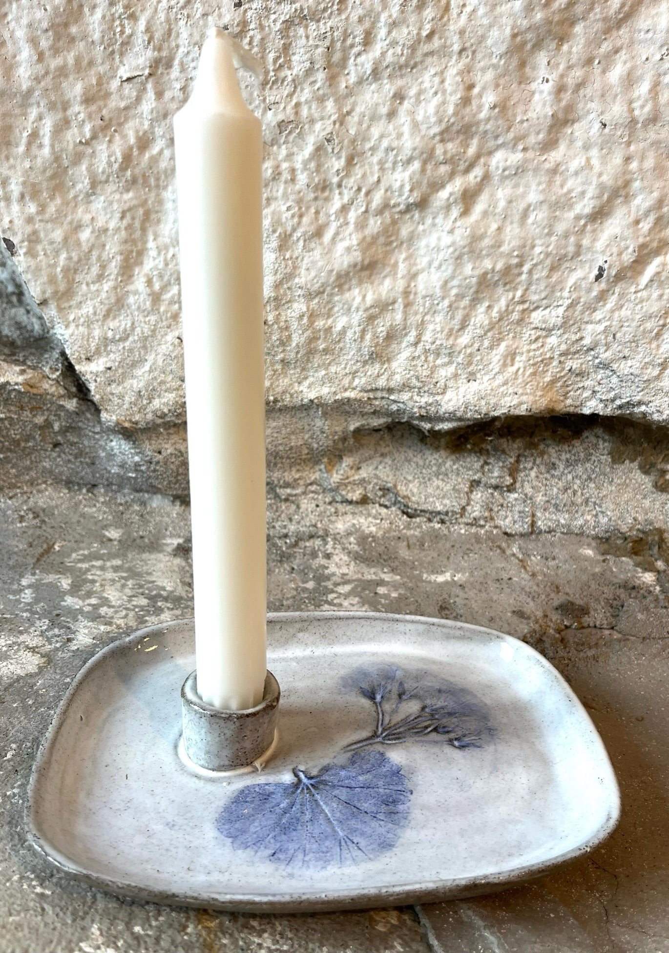 Pelargonia- kynttilälautanen