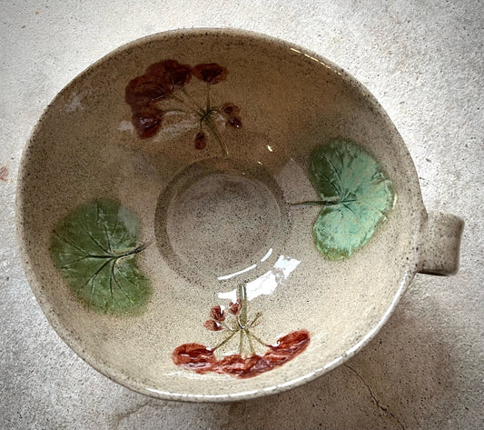 Pelargonia Latte/tee- kuppi