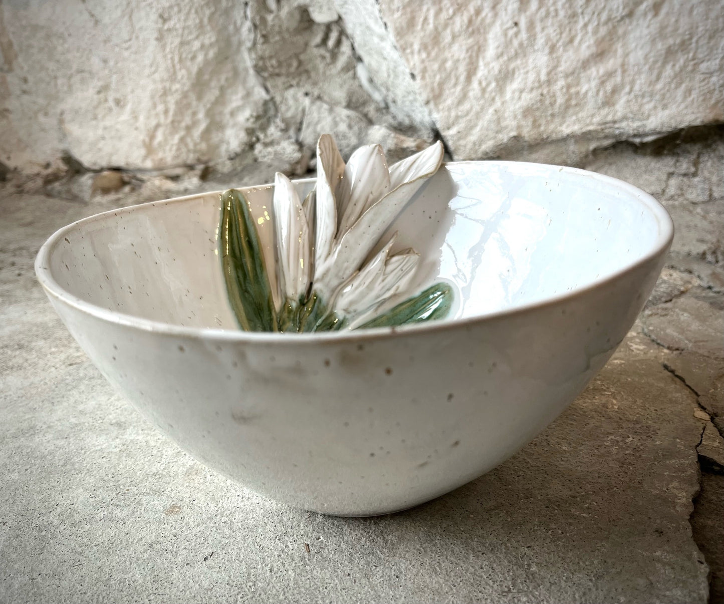 Valkoinen Amaryllis-kulho